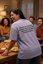 Laughing woman at a party wearing almost impossible to stay skinny and sober enjoying abundance, ideal gift.