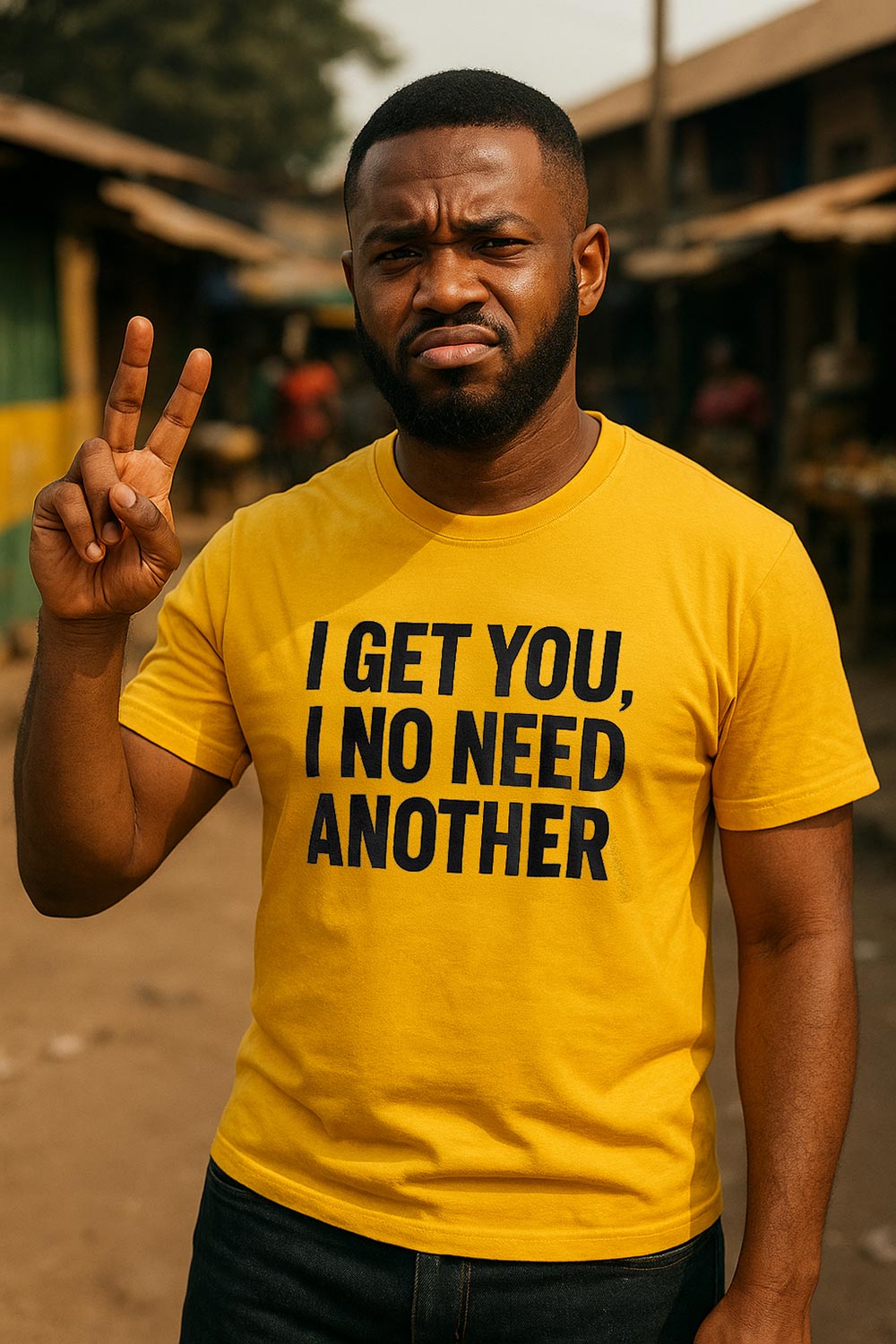 Man posing in I get you I no need another feeling that pure connection perfect gift for him.