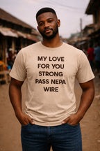 Relaxed man standing in my love for you strong pass nepa wire connected hearts meaningful gift.