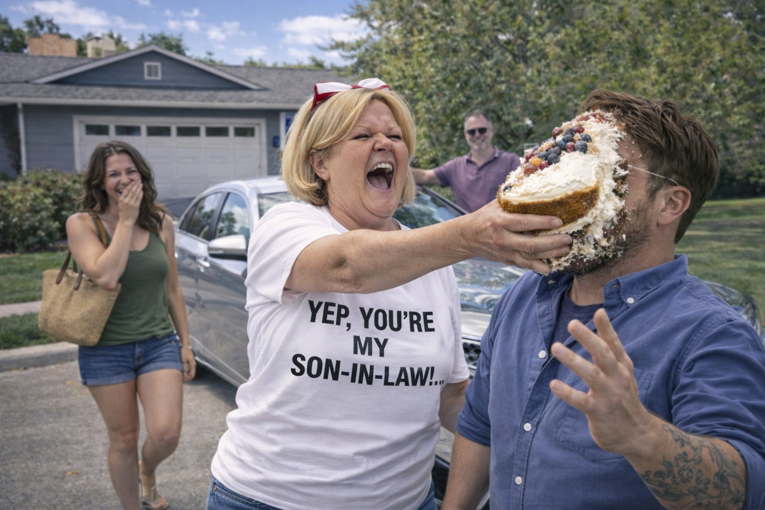 Funny TtCAD shirt for family: Yep, you're my son-in-law. slogan; a hilarious gift idea for a son-in-law from a mother-in-law or father-in-law
