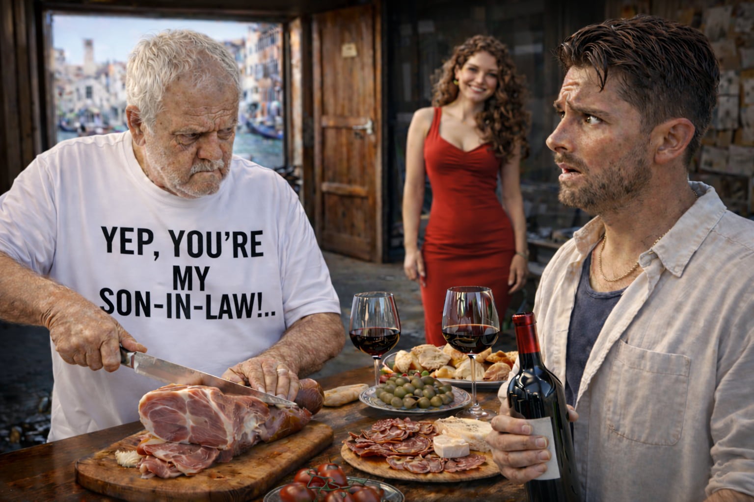 Family BBQ moment: Yep, you're my son-in-law. shirt worn by a father-in-law; perfect birthday or Christmas gift for a son-in-law with a sense of humor