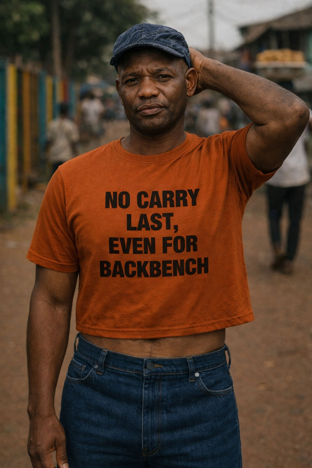 Confident man in cap wearing no carry last even for backbench personal standard perfect gift.