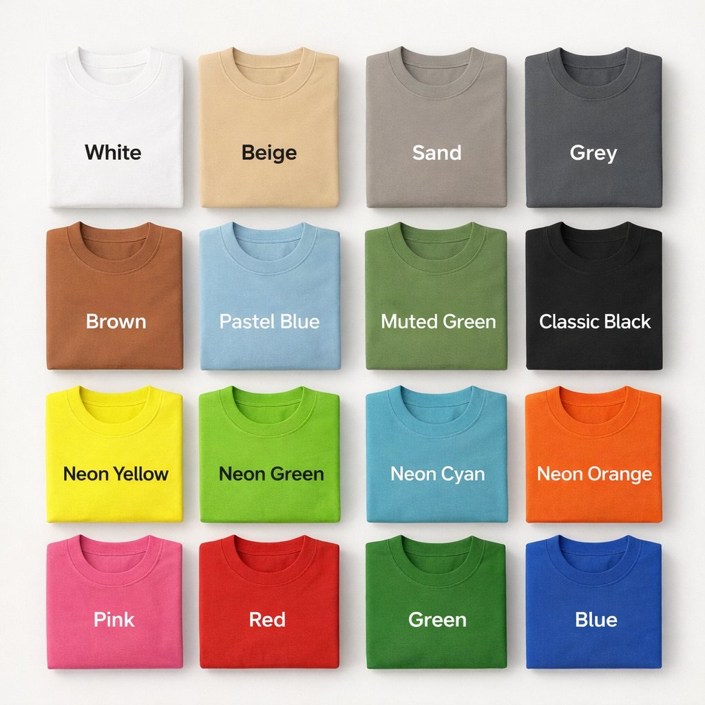 SAY IT IN COLOR. A vibrant spectrum of fabric options from neon orange to muted green for your TtCAD messages.