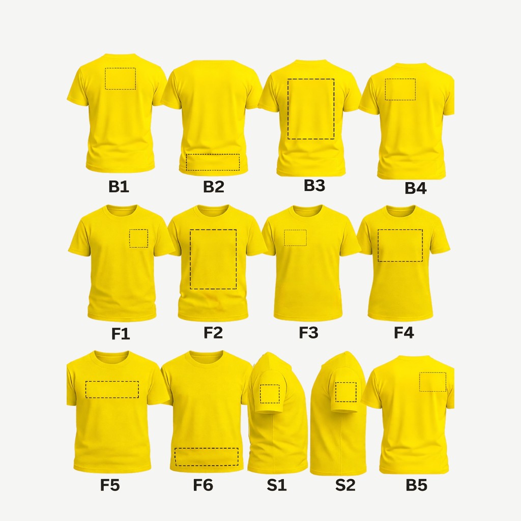VOICES ON FABRIC. Technical map showing precise print placement zones for your custom messages on TtCAD premium streetwear.